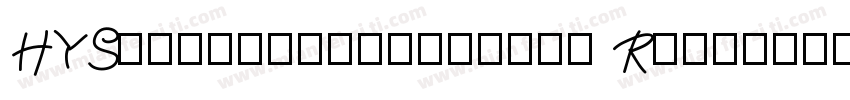 HYShangwveishoushuw Regular字体转换